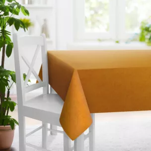 Obrus szyty SAFARI miedziany z miękkiej welwetowej tkaniny z połyskiem