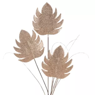 Gałązka z brokatowymi liśćmi