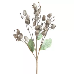 Kwiat sztuczny ciemnobeżowy z plastycznej pianki foamiran 75 cm