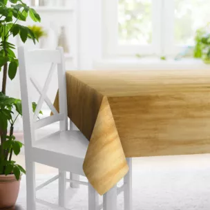 Obrus szyty SAFARI złoty z miękkiej welwetowej tkaniny z połyskiem