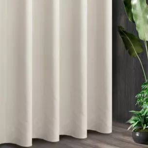 Tkanina zasłonowa z ozdobnym splotem i dodatkiem błyszczącej nici