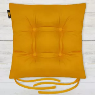 ADORE dwustronna welurowa poduszka siedziskowa na krzesło z dziewięcioma pikowaniami, gramatura 195 g/m2