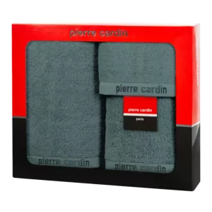 Zestaw ręczników bawełnianych na prezent 3 szt kolor ciemno miętowy 430 g/m2 EVI Pierre Cardin