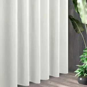 Tkanina zasłonowa zdobiona drobnym strukturalnym wzorem