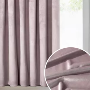 Zasłona welwetowa pudrowy róż 140 x 270 cm taśma - ROSA - Design 91