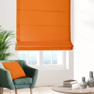 Roleta rzymska DORA - HIT pomarańczowa z miękkiej tkaniny o welurowej strukturze