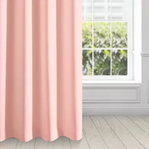 Zasłona pudrowo różowa z matowej gładkiej tkaniny 140x250 cm przelotka - RITA