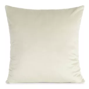 Poszewka na poduszkę 45x45 cm welwetowa, gładka kremowa o delikatnym połysku GAJA 1
