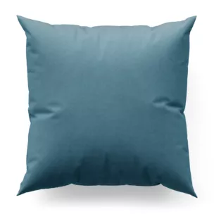 Poszewka szyta ciemnoniebieska z miękkiej tkaniny o welurowej strukturze i wyraźnym splocie