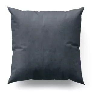 Poszewka szyta ENYA popielata z miękkiej półmatowej tkaniny welwetowej