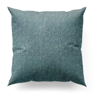 Poszewka szyta turkusowa z miękkiej tkaniny z widocznym ozdobnym splotem