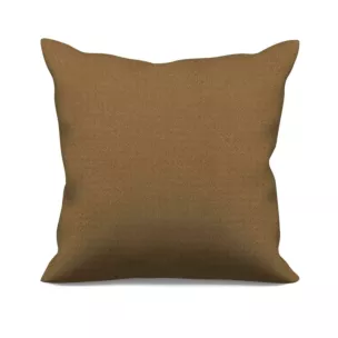 Poszewka szyta jasnobrązowa z miękkiej, matowej tkaniny w drobny geometryczny wzór