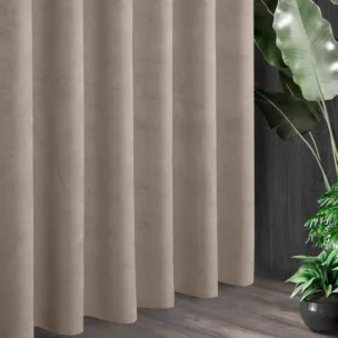 Tkanina zasłonowa o miękkiej, welurowej strukturze