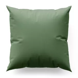 Poszewka szyta miętowa z gładkiej tkaniny zaciemniającej typu dimout wykończona obciążnikiem