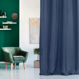 Zasłona granatowa gładka, matowa 140x250 cm przelotka - ADORE - Design 91