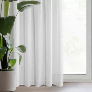 Zasłona biała z moherowej tkaniny 140x250 cm przelotka - AGIS