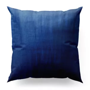 Poszewka szyta SAFARI niebieska z miękkiej welwetowej tkaniny z połyskiem