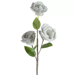 Kwiat sztuczny popielaty z plastycznej pianki foamiran 50 cm