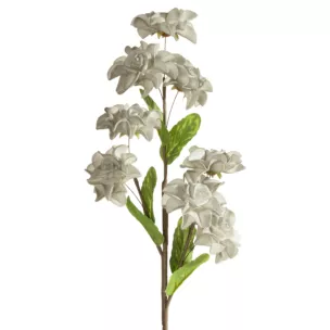 Kwiat sztuczny popielaty z plastycznej pianki foamiran 65 cm