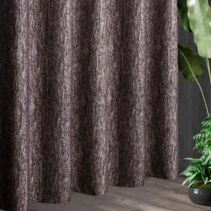 Tkanina zasłonowa grubsza, szenilowa, o melanżowej fakturze