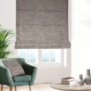 Roleta rzymska stalowa z tkaniny z wzorem przetykanym błyszczącą nicią