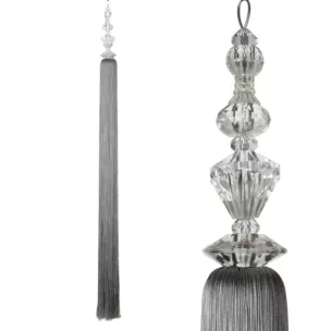 Dekoracyjny długi chwost POLA upinacz z kryształowym koralikiem