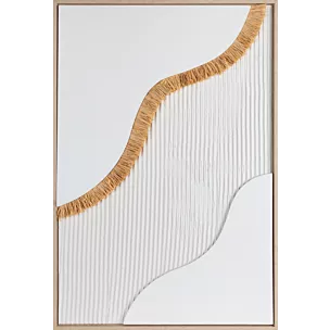 Obraz z wyraźną strukturą w stylu boho oprawiony w ramę