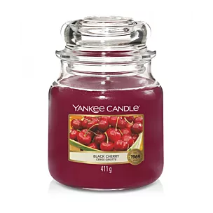 YANKEE CANDLE - Średnia świeca zapachowa w słoiku -Black cherry