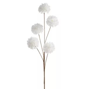 Kwiat sztuczny biały z plastycznej pianki foamiran 80 cm