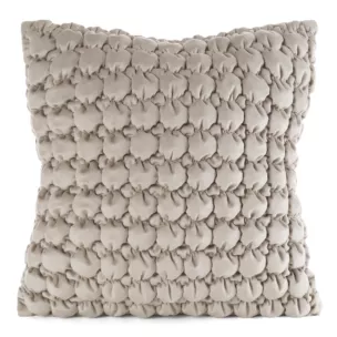Poszewka na poduszkę 45x45 cm welwetowa kolor beżowy zdobiona wzorem 3D VELVET 193 Eurofirany Premium