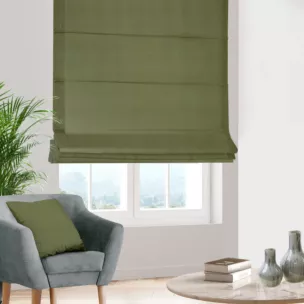 Roleta rzymska DORA - HIT jasnozielona z miękkiej tkaniny o welurowej strukturze