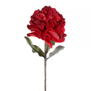 Kwiat sztuczny czerwony z plastycznej pianki foamiran 75 cm