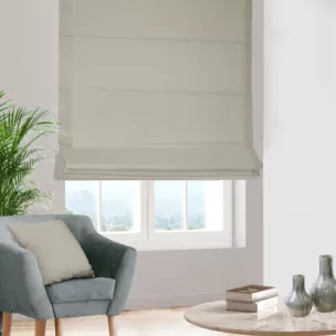 Roleta rzymska kremowa z miękkiej tkaniny z efektem melanżu