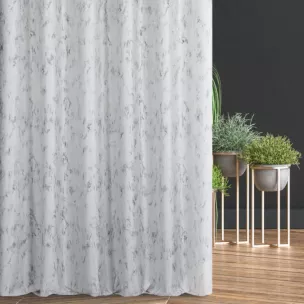 Zasłona szyta na taśmie 5 cm naturalno złocista z tkaniny welwetowej ze złotym marmurkowym nadrukiem