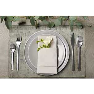 Komplet serwet 4 szt 30x40 cm srebrne żakardowe ALINA z subtelnym delikatnym wzorem przecierki