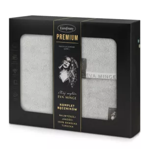 Zestaw ręczników bawełnianych na prezent 3 szt kolor srebrny 550 g/m2 VENUS Eva Minge