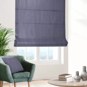 Roleta rzymska SAFARI jasnofioletowa z miękkiej welwetowej tkaniny z połyskiem