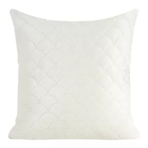 Poszewka z miękkiego welwetu pikowana metodą hot press z motywem rybiej łuski