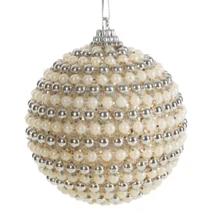 Bombka choinkowa zdobiona koralikami