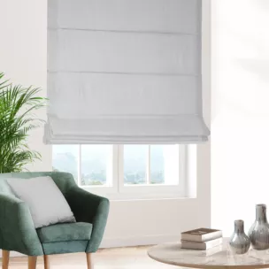 Roleta rzymska naturalna z gładkiej tkaniny w stylu eko