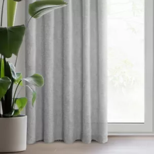 Zasłona srebrna z moherowej tkaniny 140x270 cm taśma - AGIS