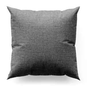Poszewka szyta popielata z tkaniny w stylu eko o naturalnym splocie