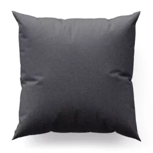 Poszewka szyta grafitowa z tkaniny o naturalnym splocie w stylu eko