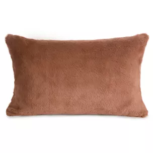 Poszewka na poduszkę 30x50 cm jasnobrązowa z miękkiej futrzanej tkaniny NINA