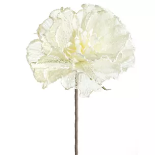 Kwiat sztuczny kremowy z siateczki 85 cm