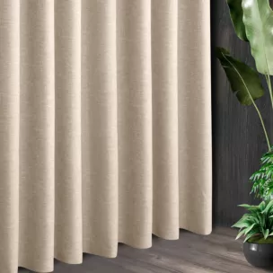 Tkanina zasłonowa zaciemniająca typu blackout, z ozdobnym splotem, z efektem melanżu