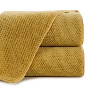 Ręcznik do rąk 30x50 cm szybkoschnący z mikrofibry  kolor musztardowy o ryżowej strukturze 280 g/m2 ZOE 1
