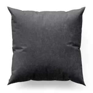 Poszewka szyta stalowa z miękkiej tkaniny szenilowej typu dimout o naturalnym splocie