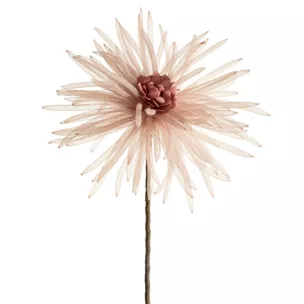 Kwiat sztuczny jasnoróżowy z organzy 80 cm