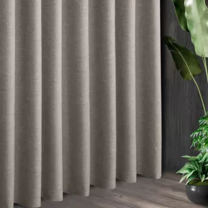 Tkanina zasłonowa zaciemniająca typu blackout, z ozdobnym splotem, z efektem melanżu